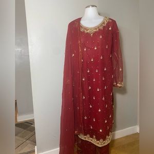 Pakistani  RED Salwar kameez